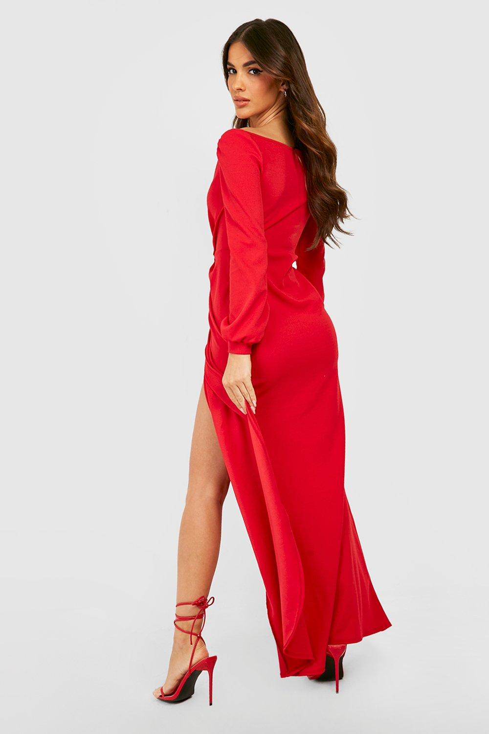 Missguided red maxi outlet dress