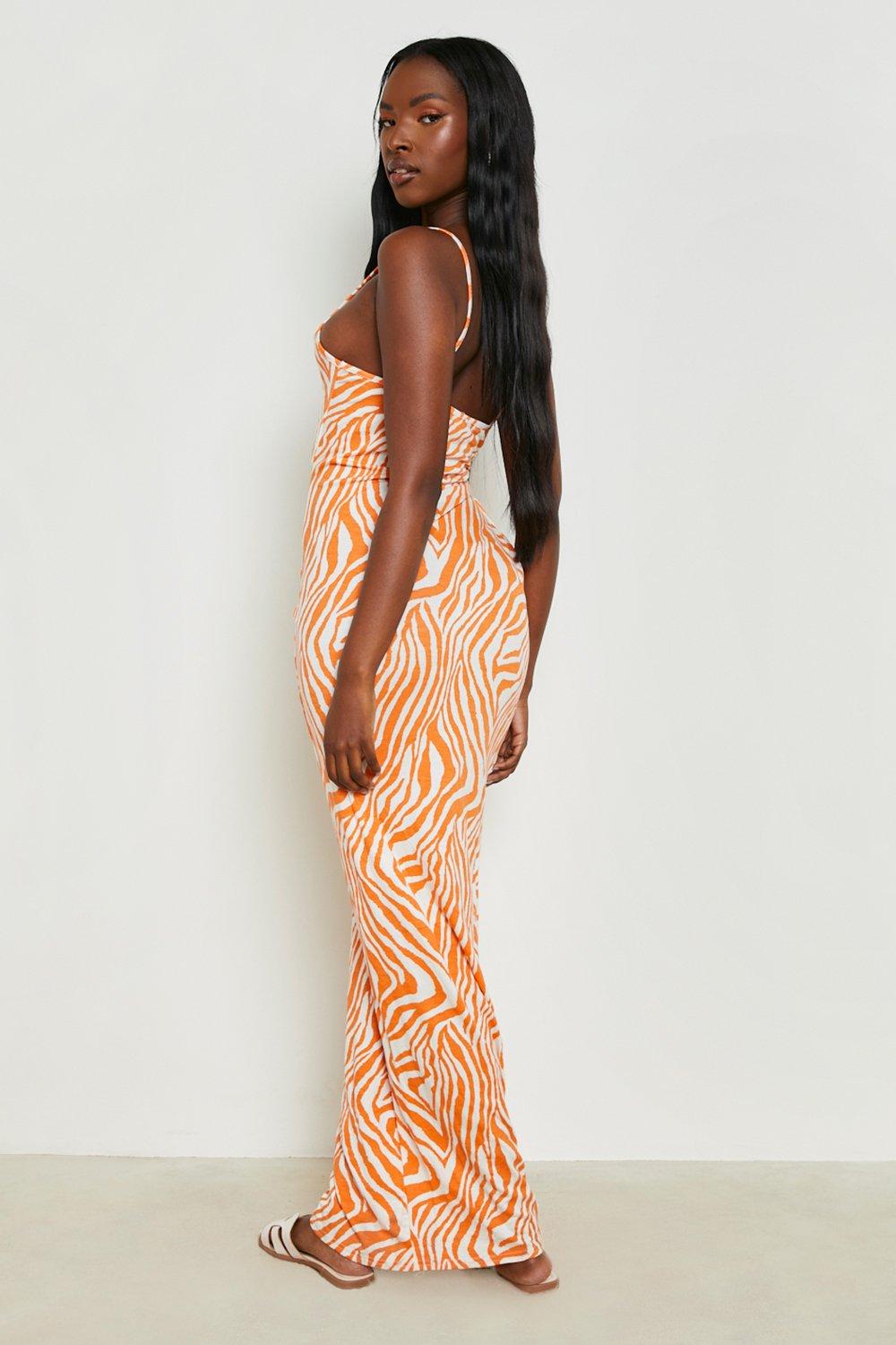 Orange boohoo outlet dress