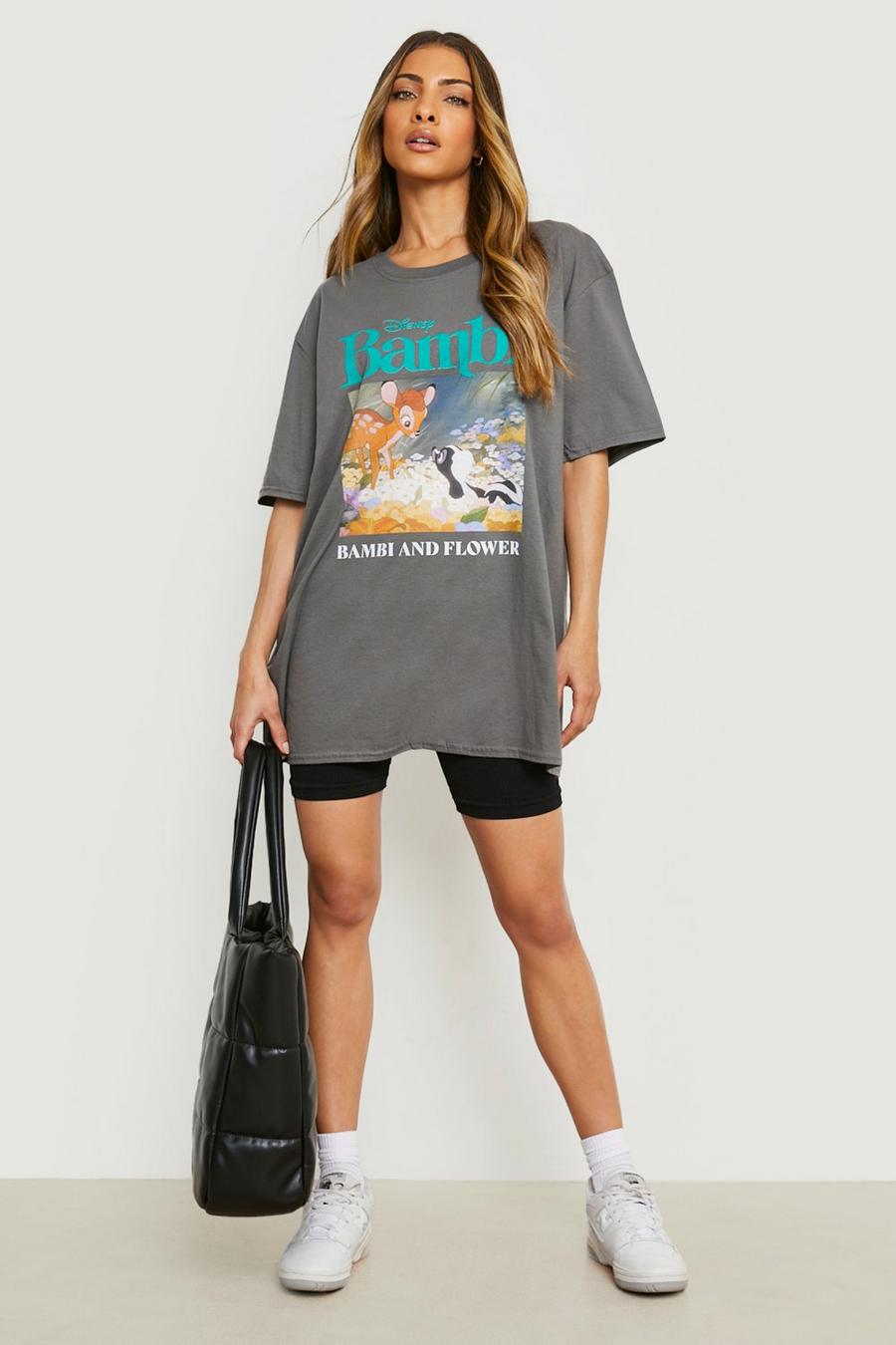T-shirt oversize à imprimé Bambi, Charcoal gris image number 1
