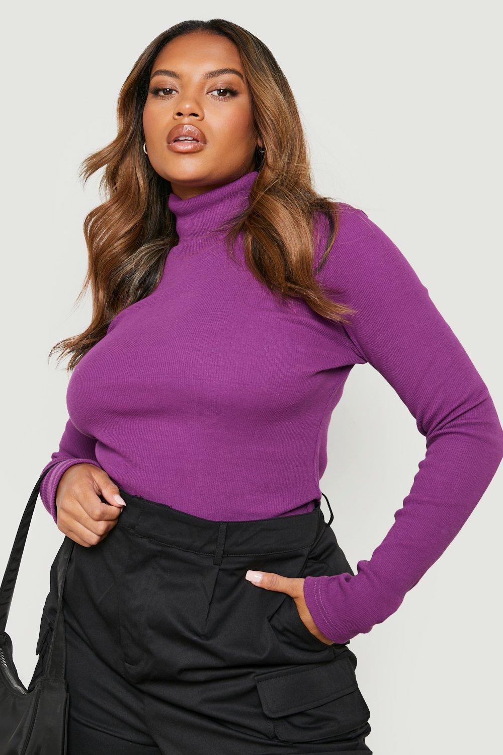 Plum roll clearance neck jumper