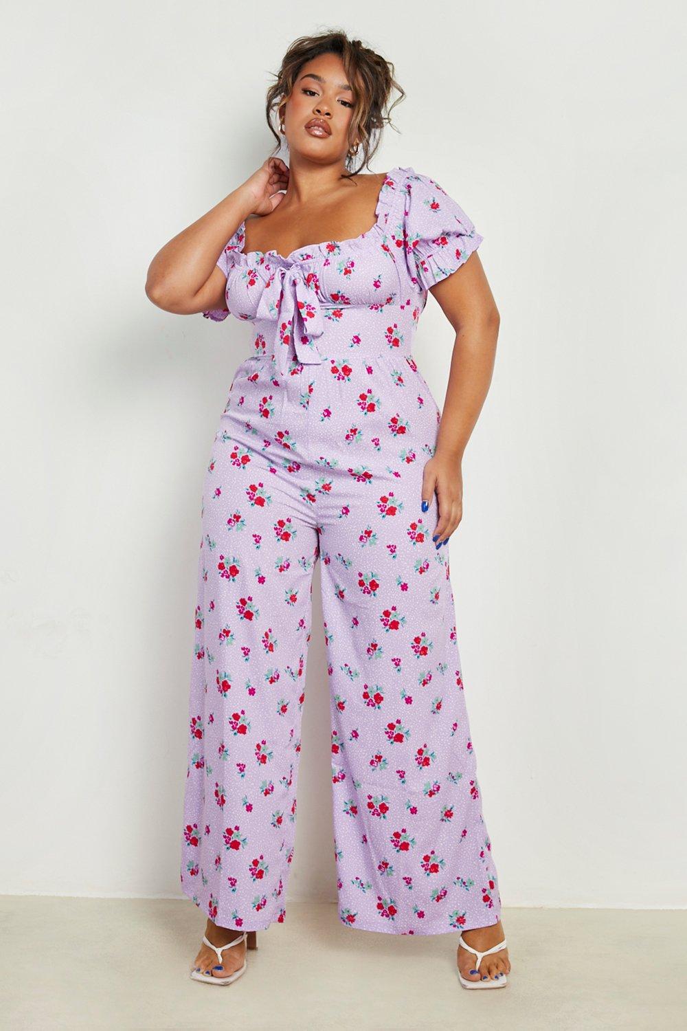 Plus size store pajama jumpsuit