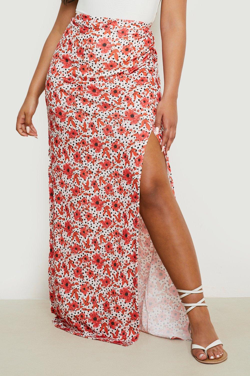 Knitted Halter Crop Bralette And Maxi Split Skirt Set