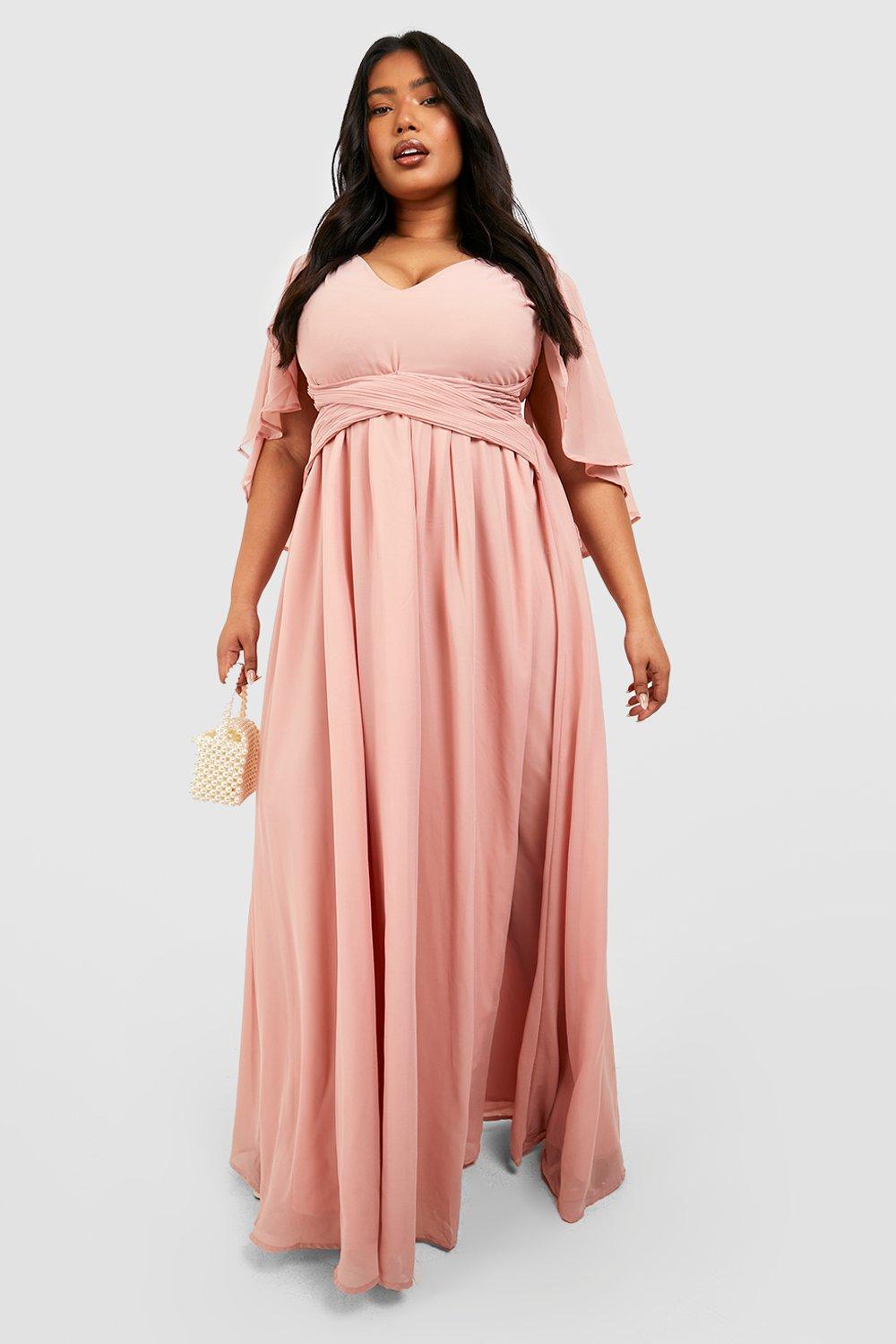 Women's Plus Bridesmaid Wrap Maxi Dress | Boohoo UK