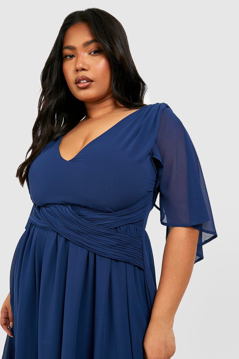 Navy blue dress outlet boohoo