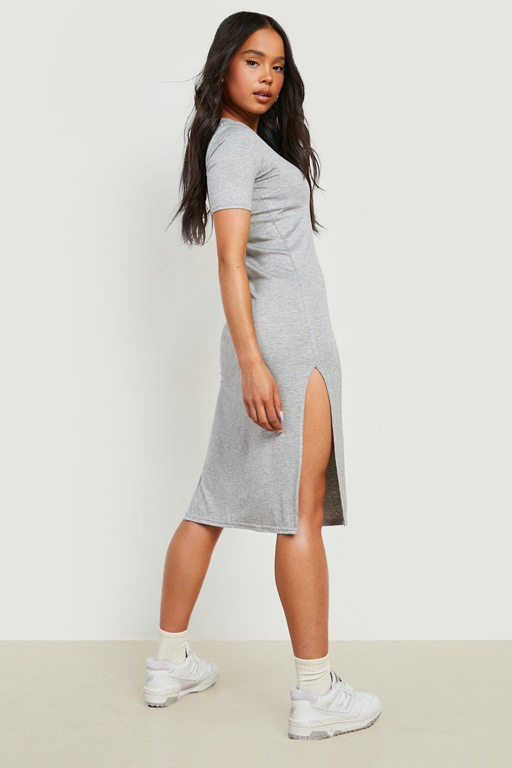 Split Midi T-Shirt Dress