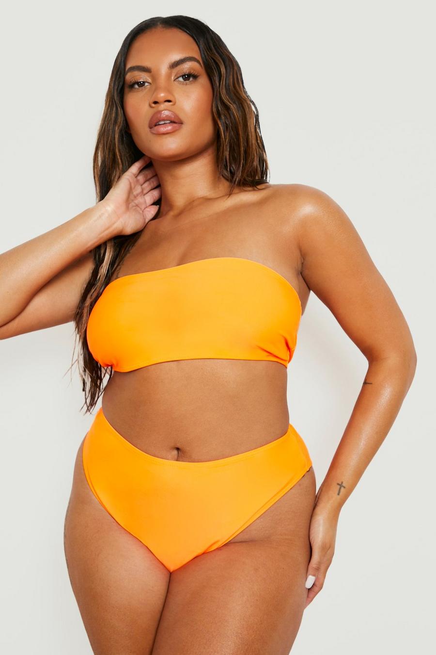 Orange Plus High Waisted Bikini Brief image number 1