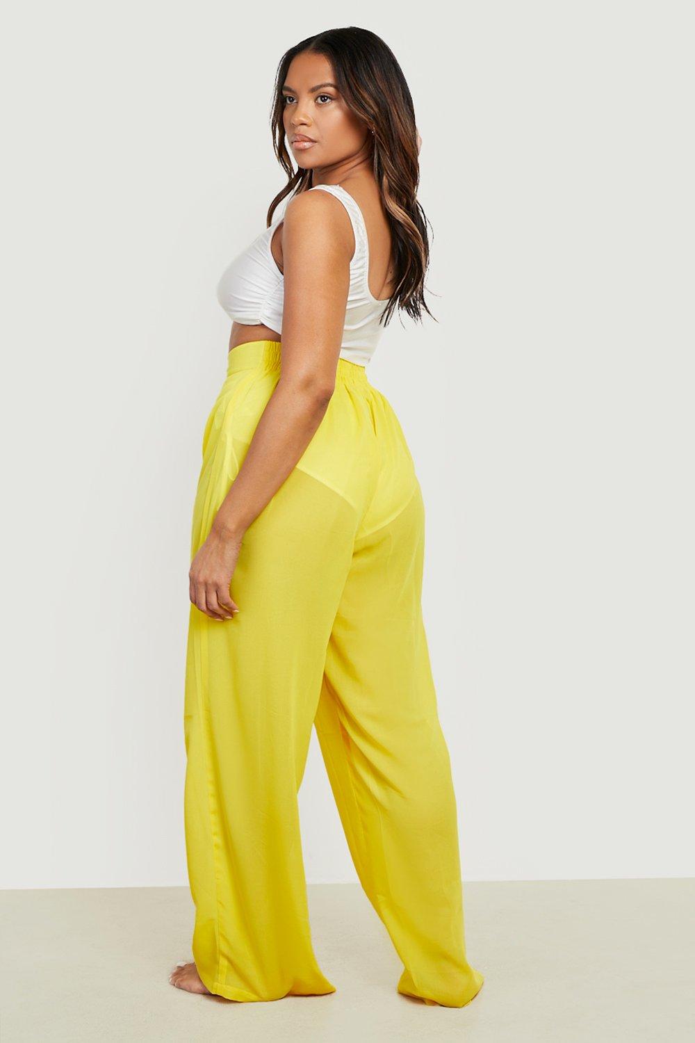 Boohoo hotsell yellow trousers