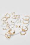 Faux Pearl Hoop Multipack 9 Earrings