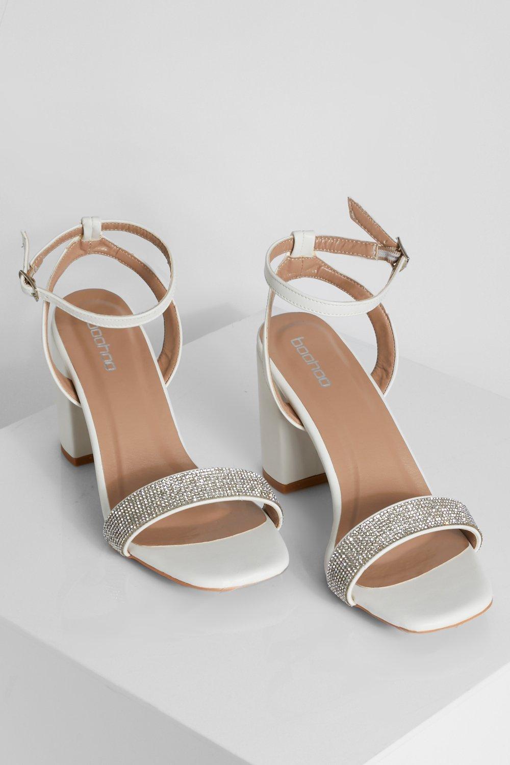 Wide fit store diamante heels