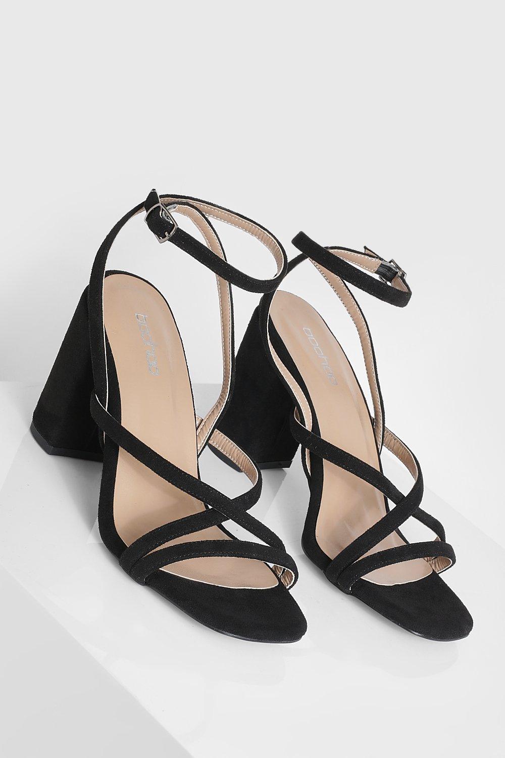 Crossover Strap 2 Part Block Heel Sandal boohoo