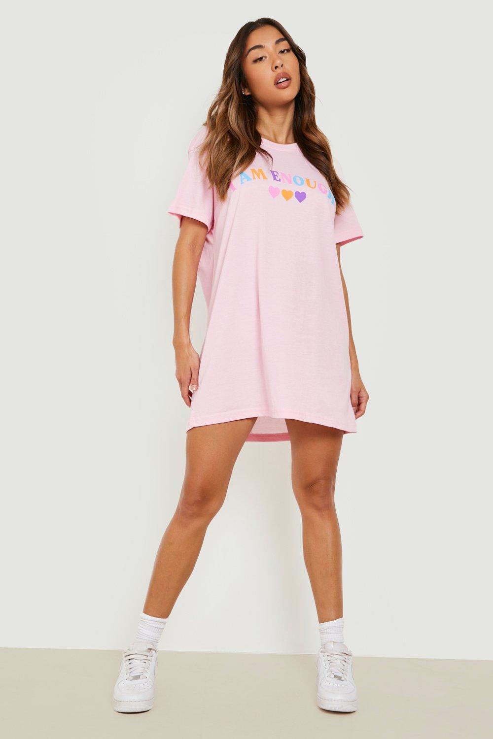 Pastel pink hotsell t shirt dress