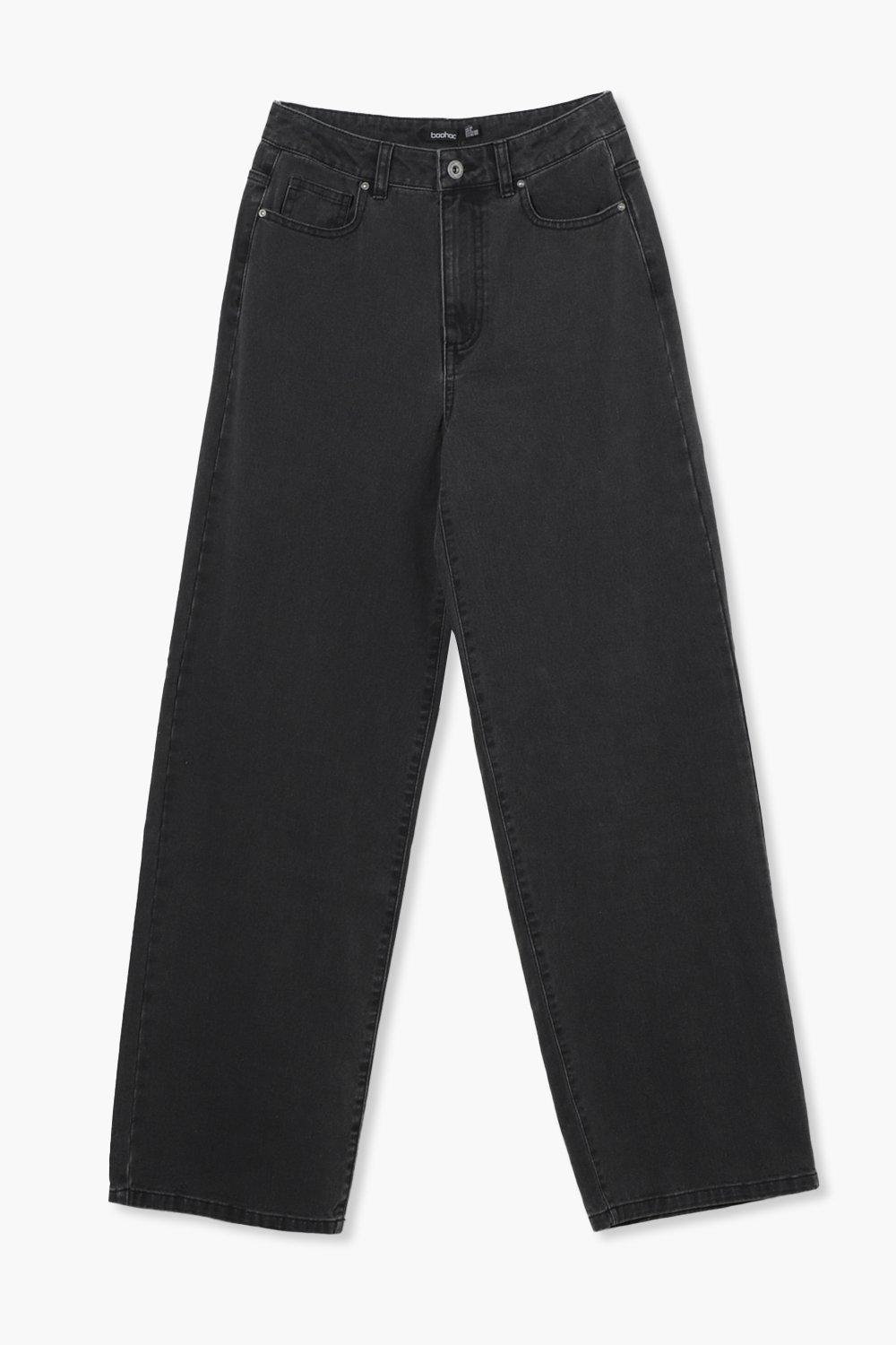 Black High Waist Wide leg Women Jeans – mahezon