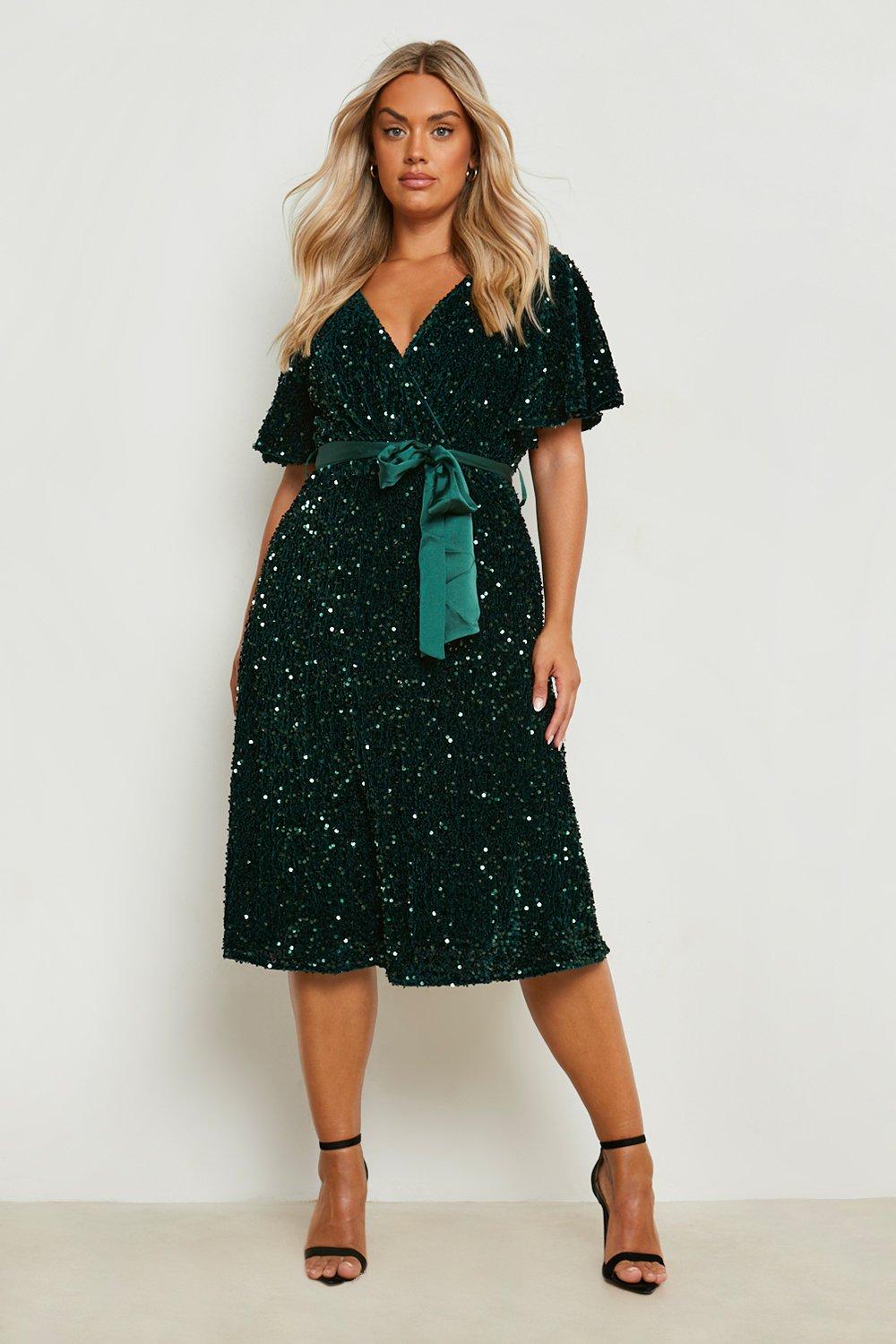 Forest green skater clearance dress