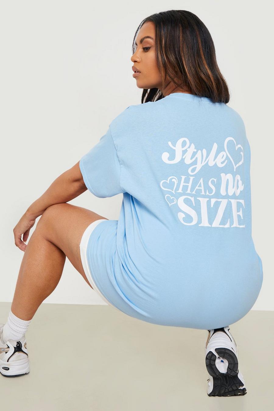 Grande taille - T-shirt à inscription Style Has No Size, Light blue image number 1