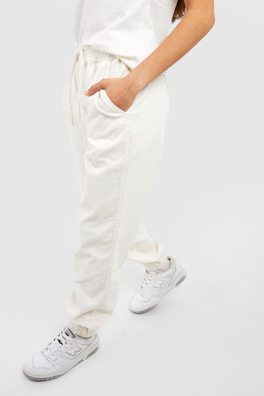 Cord Ankle Fit Track Pants boohoo AU