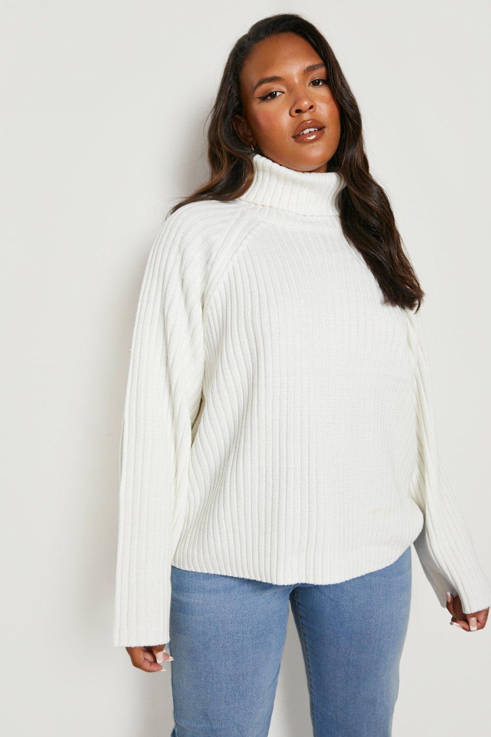 Women's Plus Chunky Roll Neck Knit Jumper | Boohoo UK