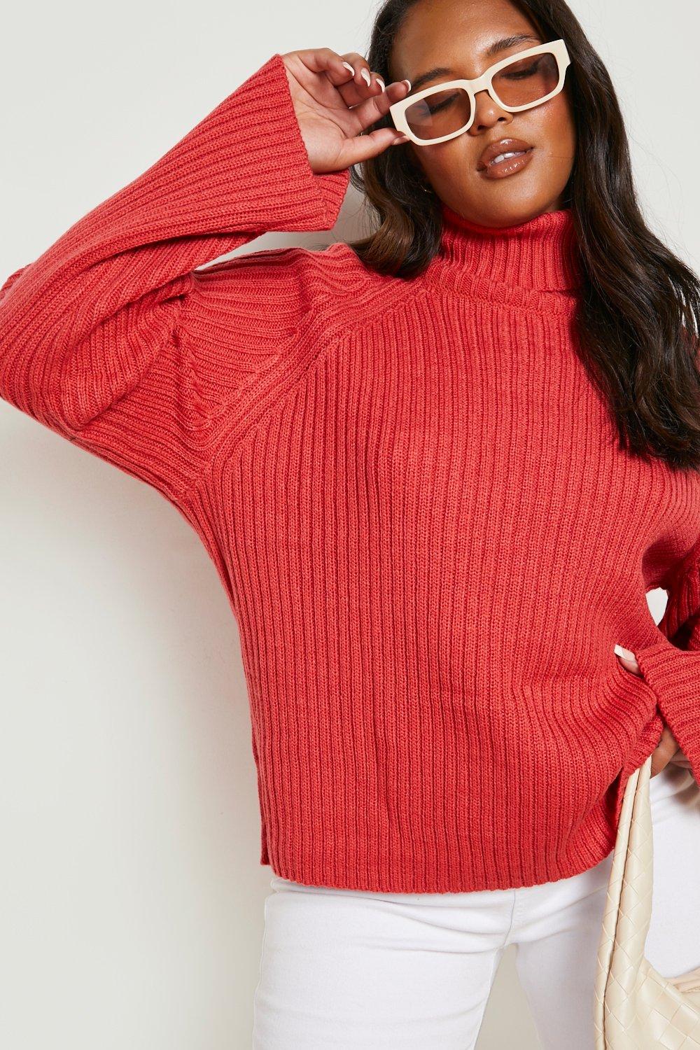 Plus Chunky Roll Neck Knit Jumper boohoo