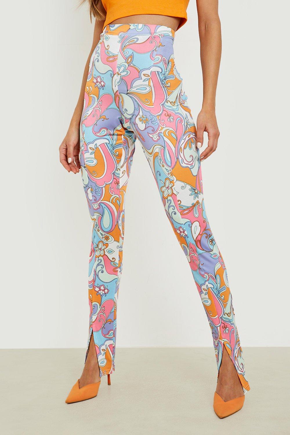 Leggings with colorful clearance prints