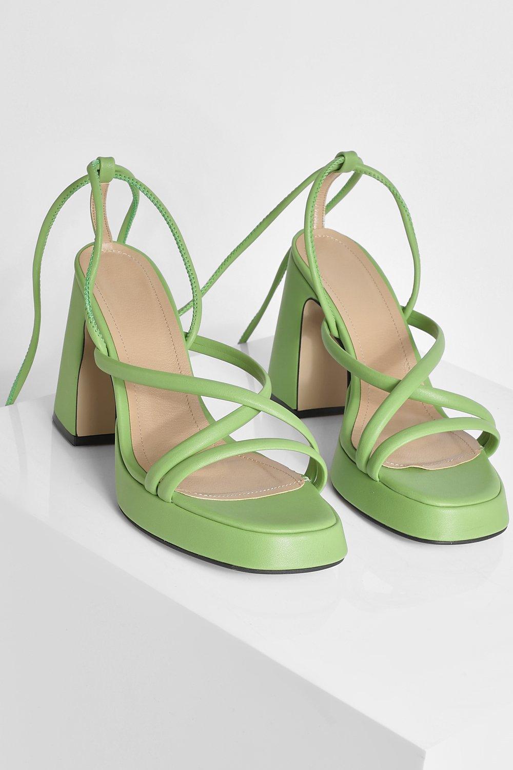 lime green platform sandals