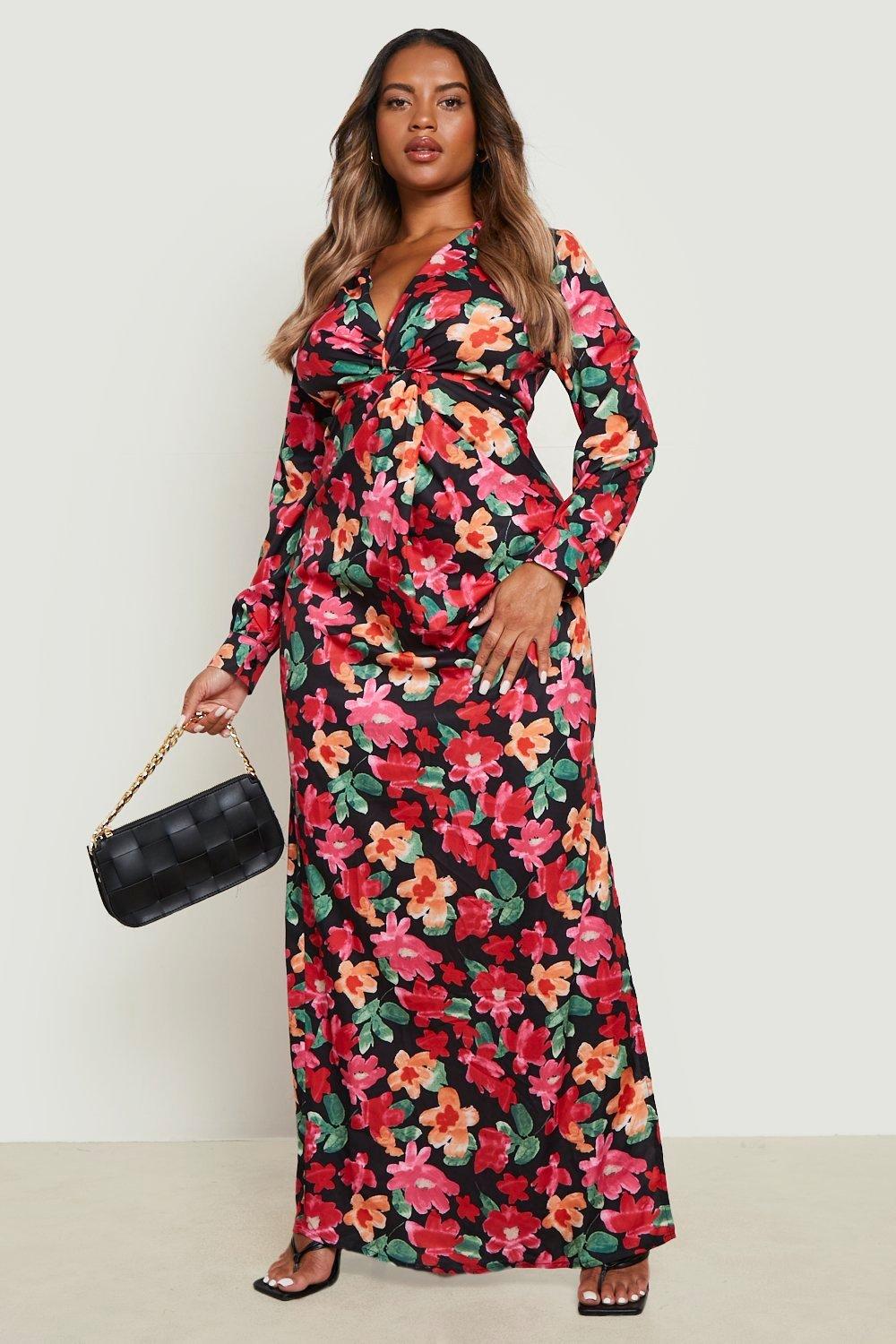 Extra long plus shop size maxi dresses