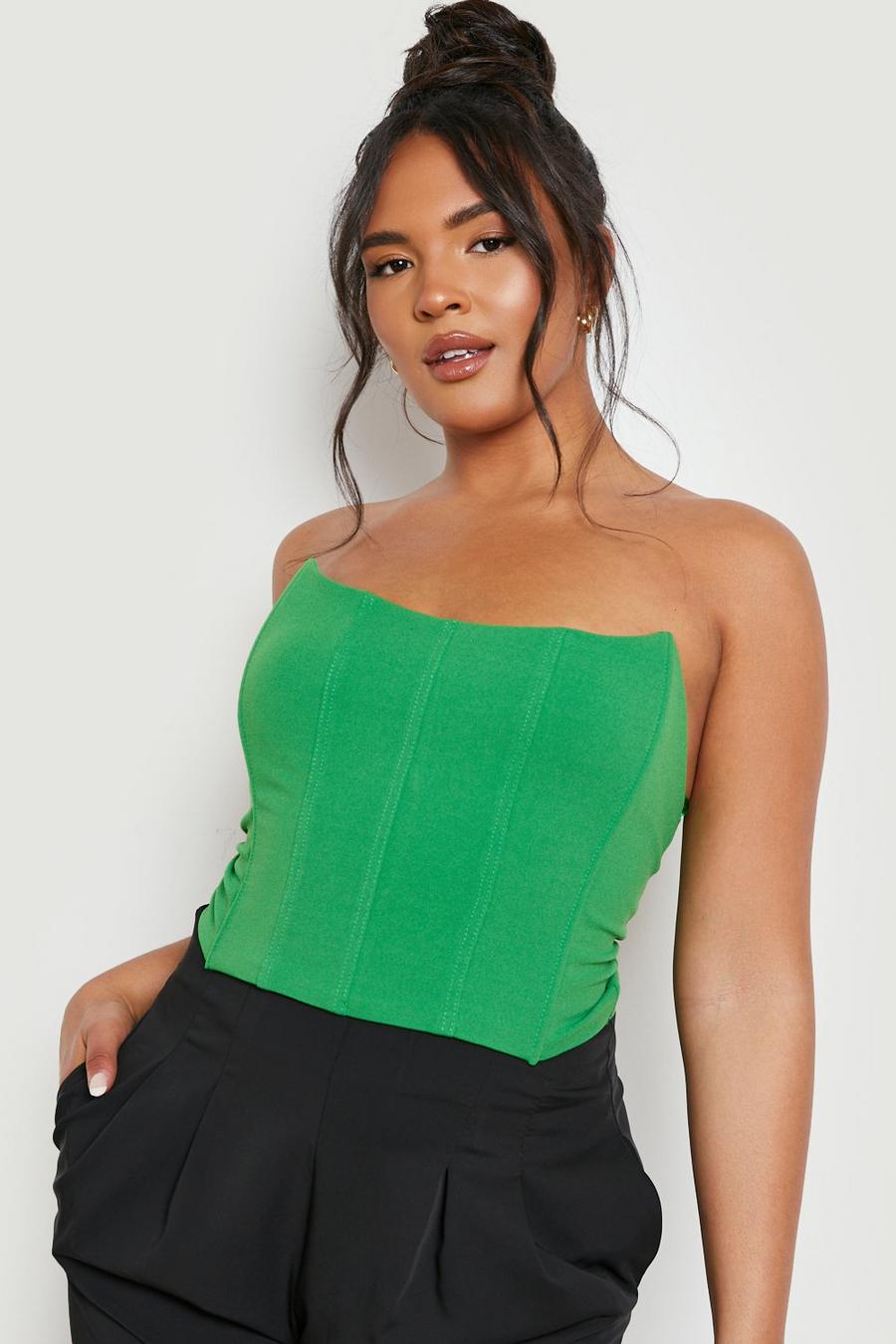 Green Plus Bandeau Corset Top image number 1