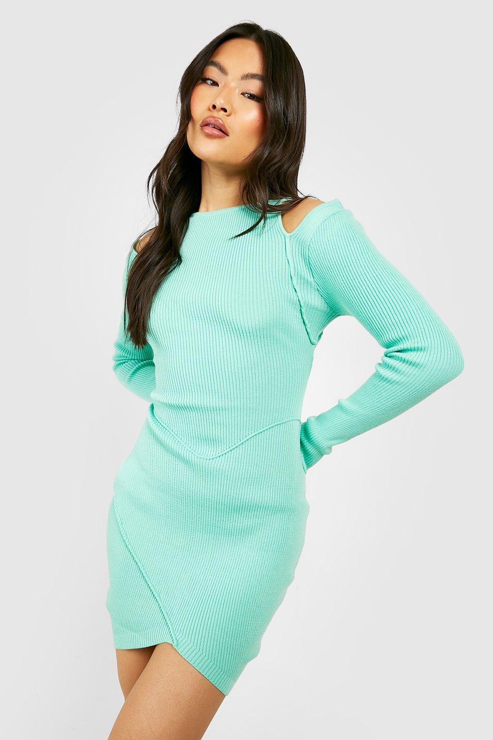 Boohoo hot sale mint dress