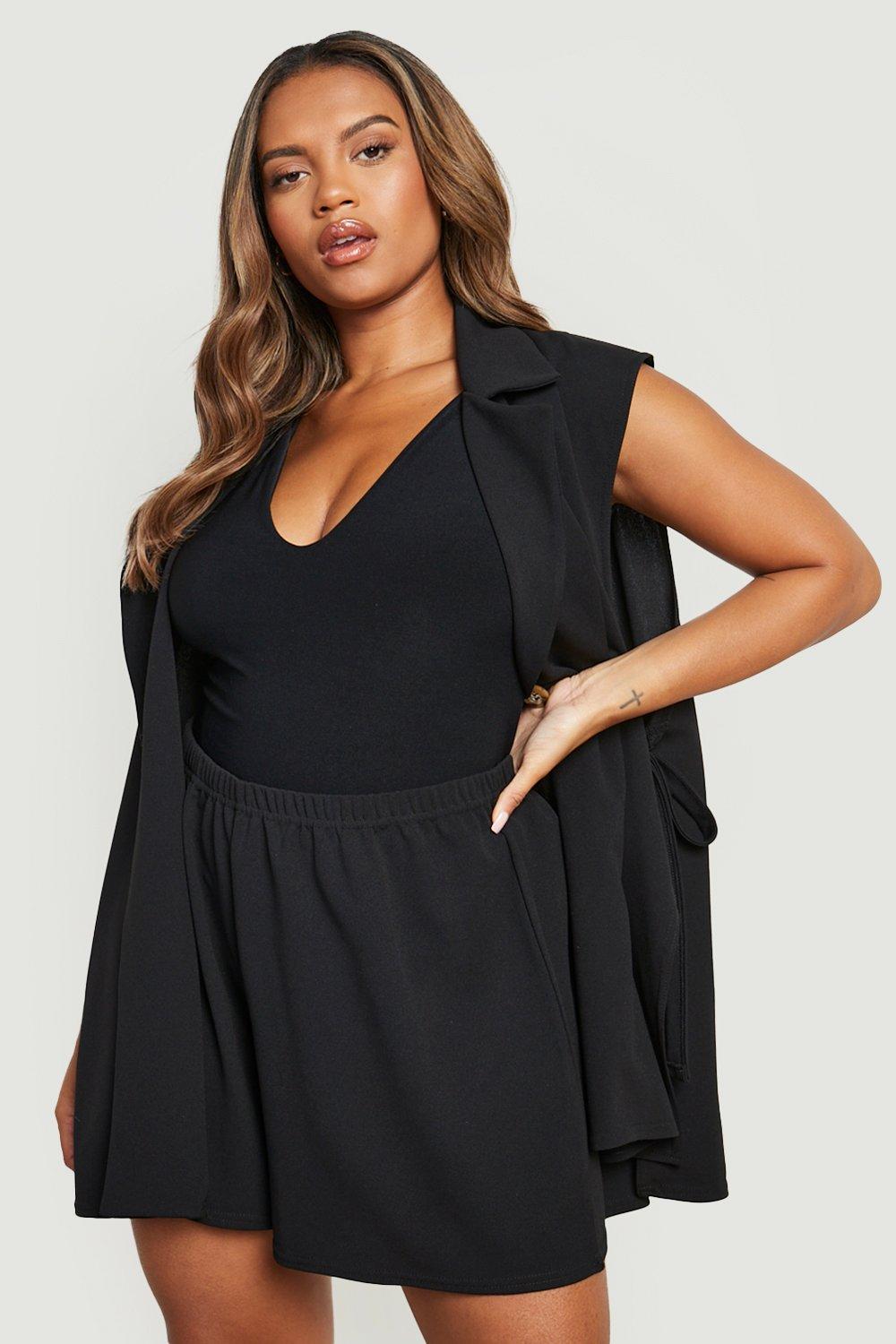 Grande taille Ensemble avec blazer et short boohoo