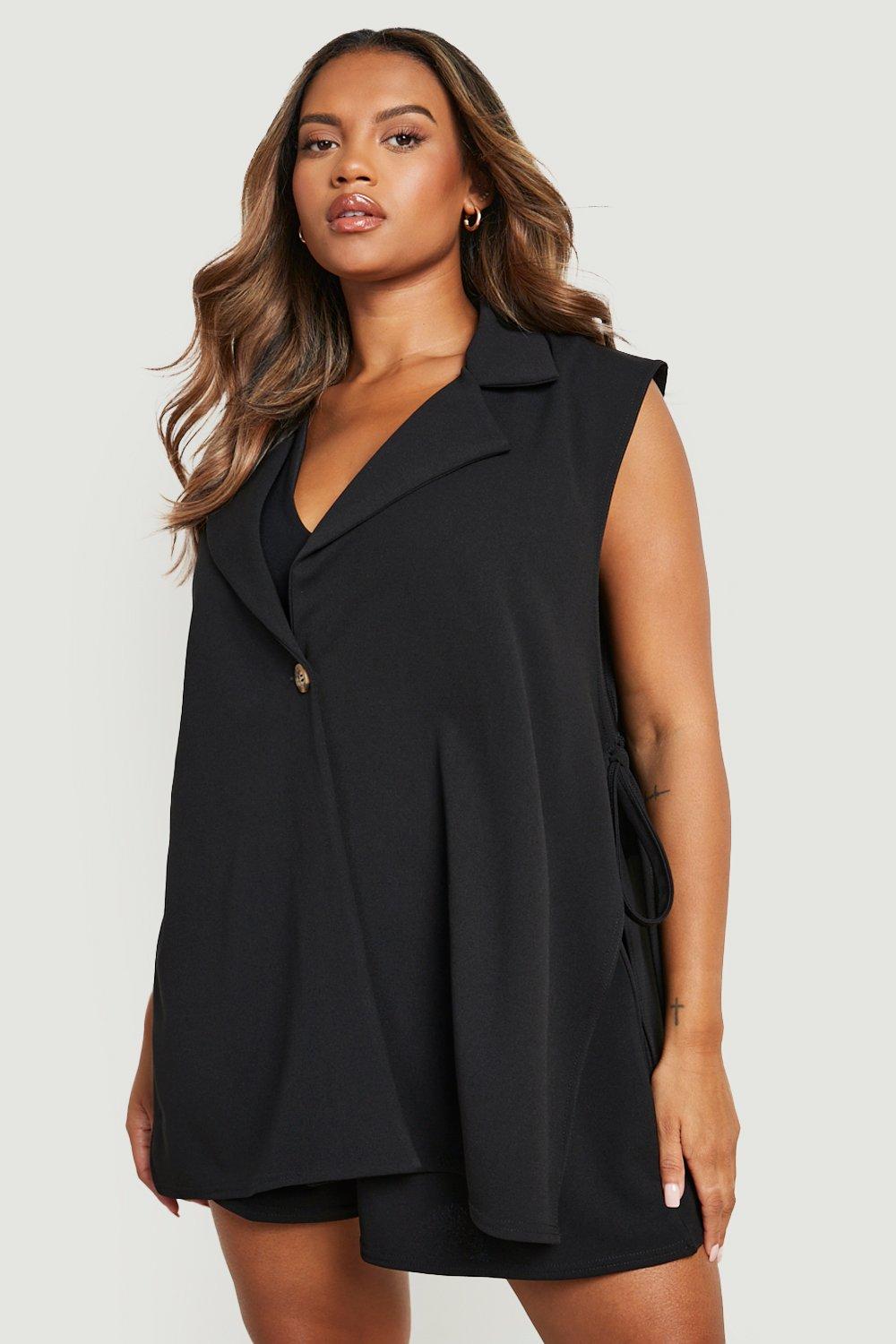 Boohoo hot sale sleeveless blazer