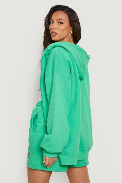 boohoo green Tall Dsgn Zip Hoodie And Short Tracksuit