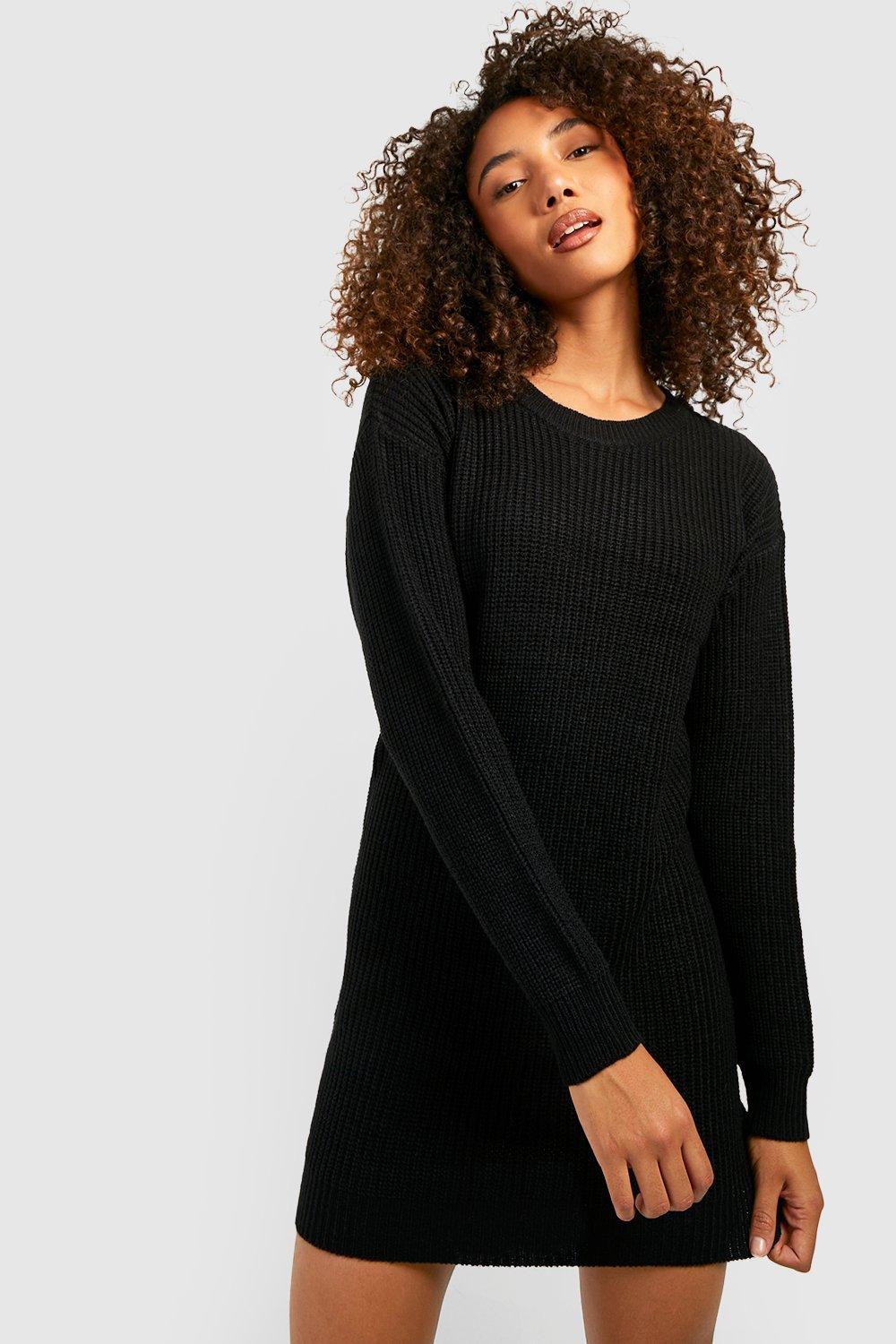 Tall Crew Neck Jumper Dress boohoo