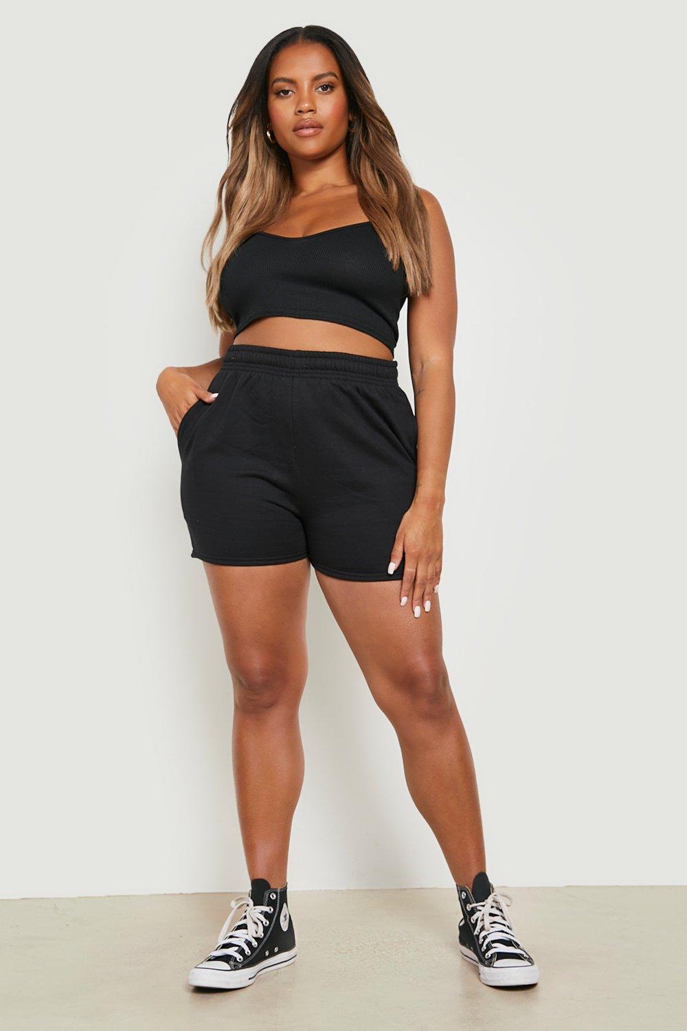 Plus size sweat shorts sale