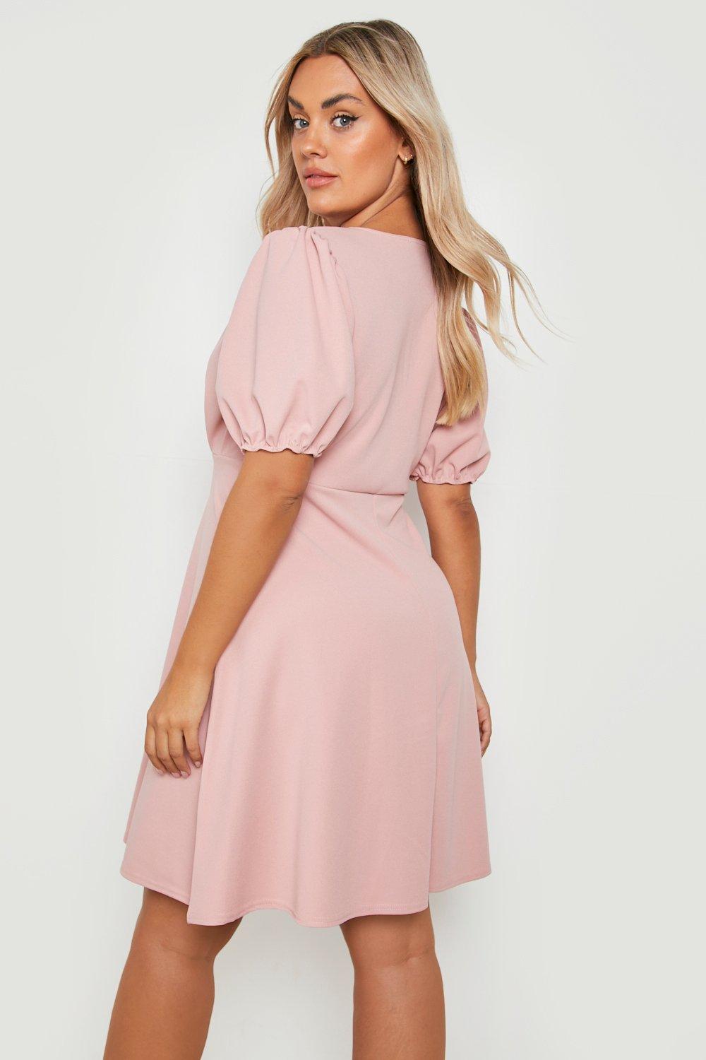 Light pink clearance plus size dresses