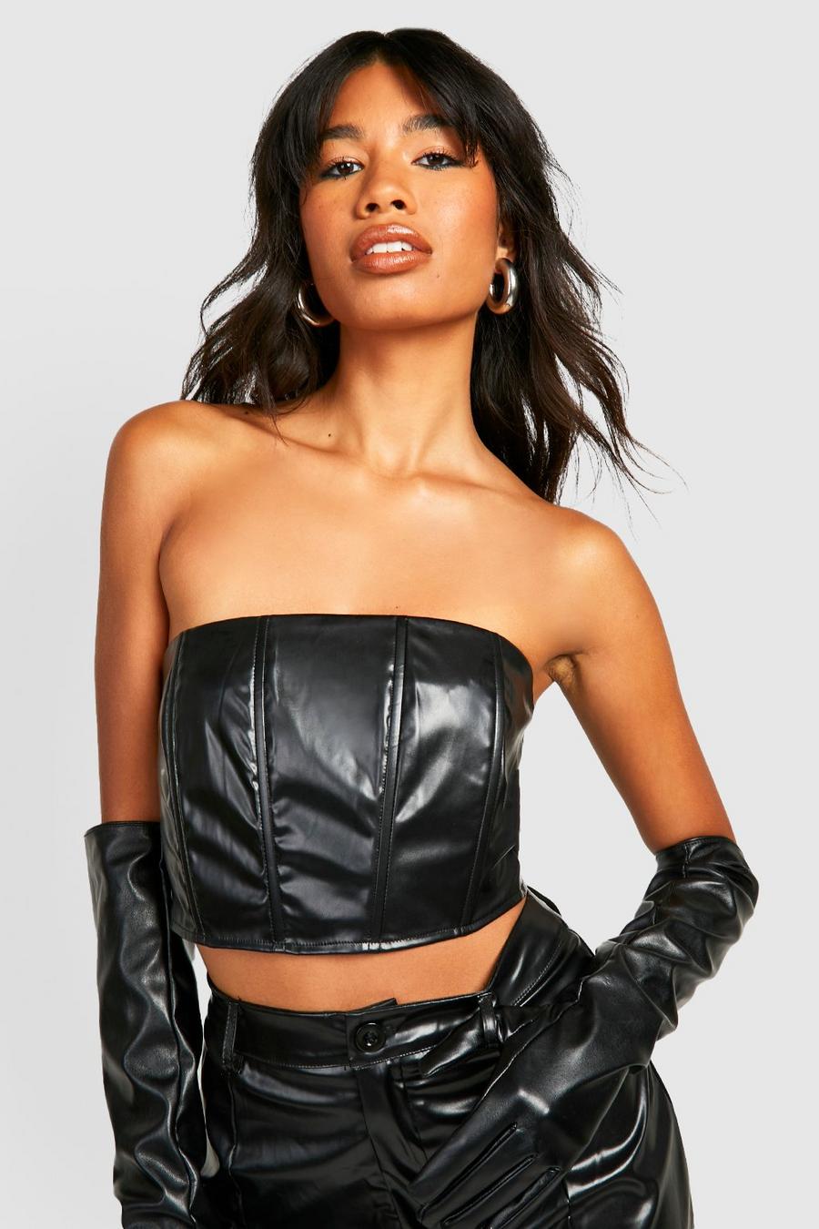 Glamourous Faux Leather Corset Top – Laidtex
