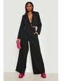 Black Relaxed Fit Slouchy Wide Leg Pants