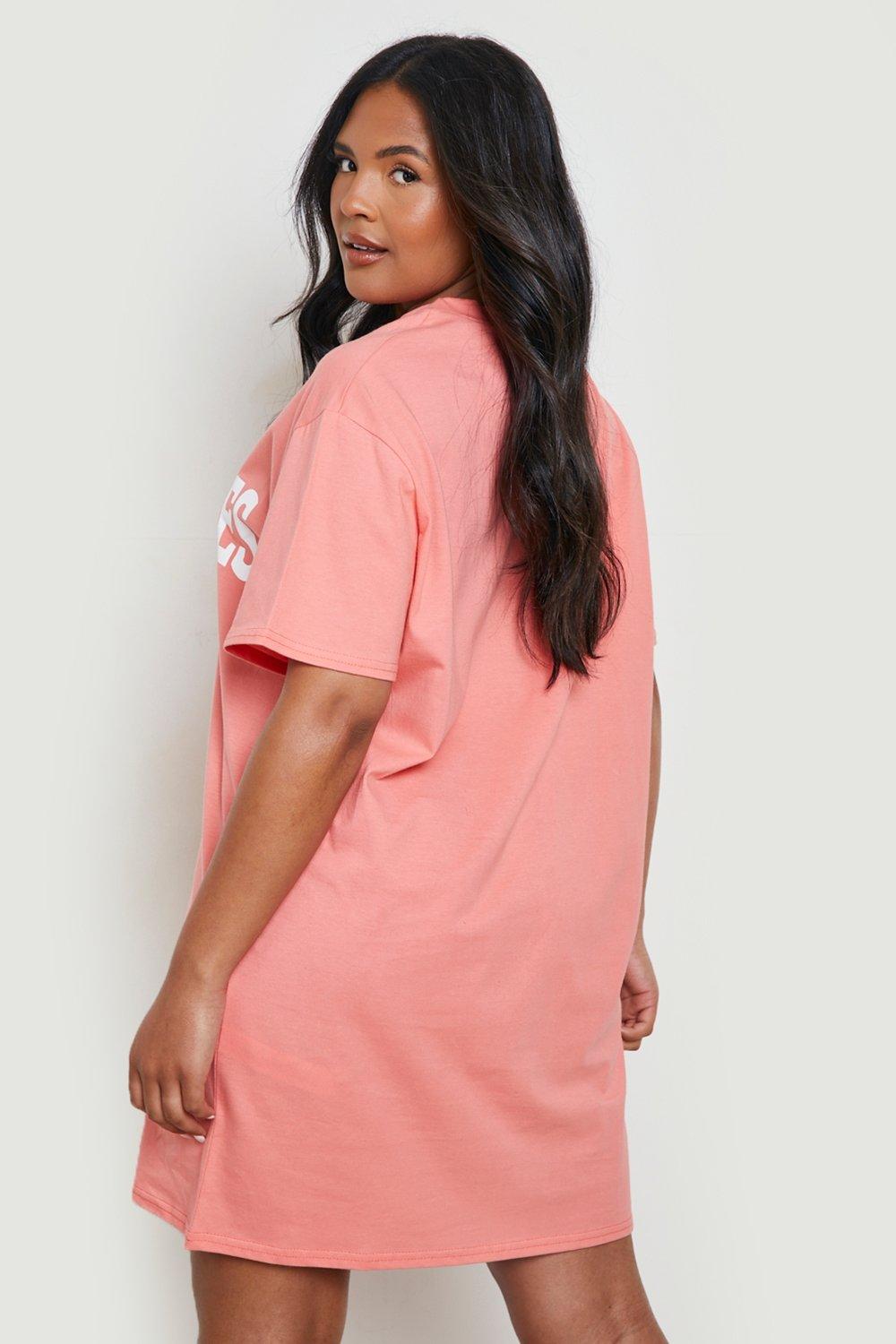 Plus New York Oversized T-shirt Dress