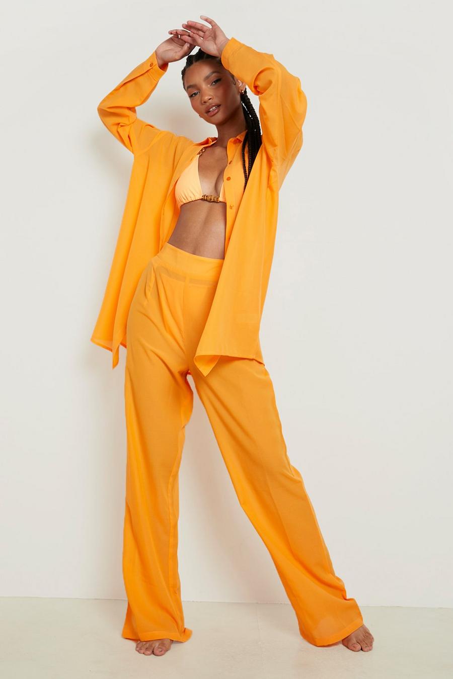 Orange Tall Beach Trousers image number 1