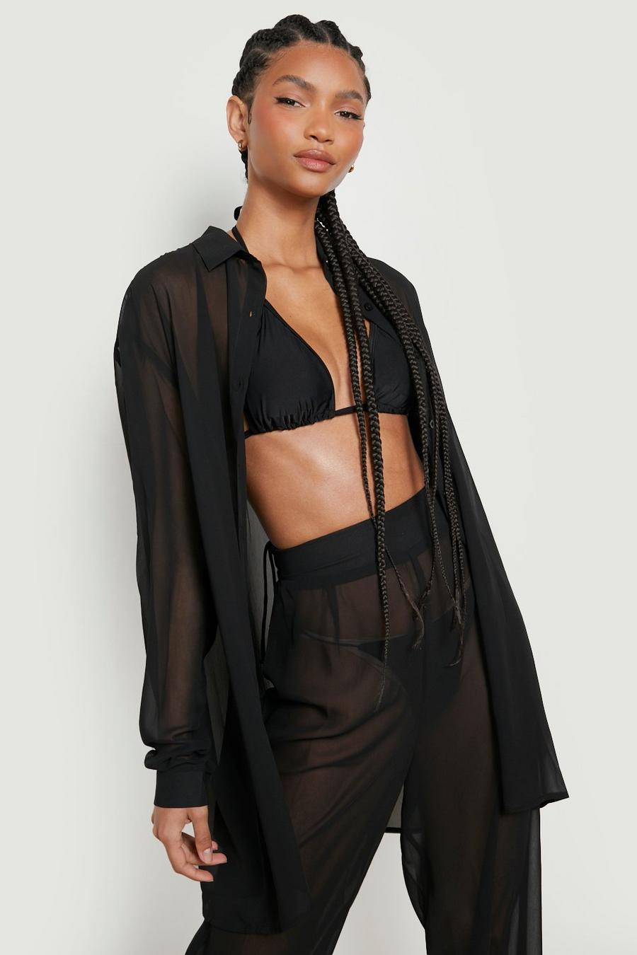 Black Tall Strand Blouse image number 1