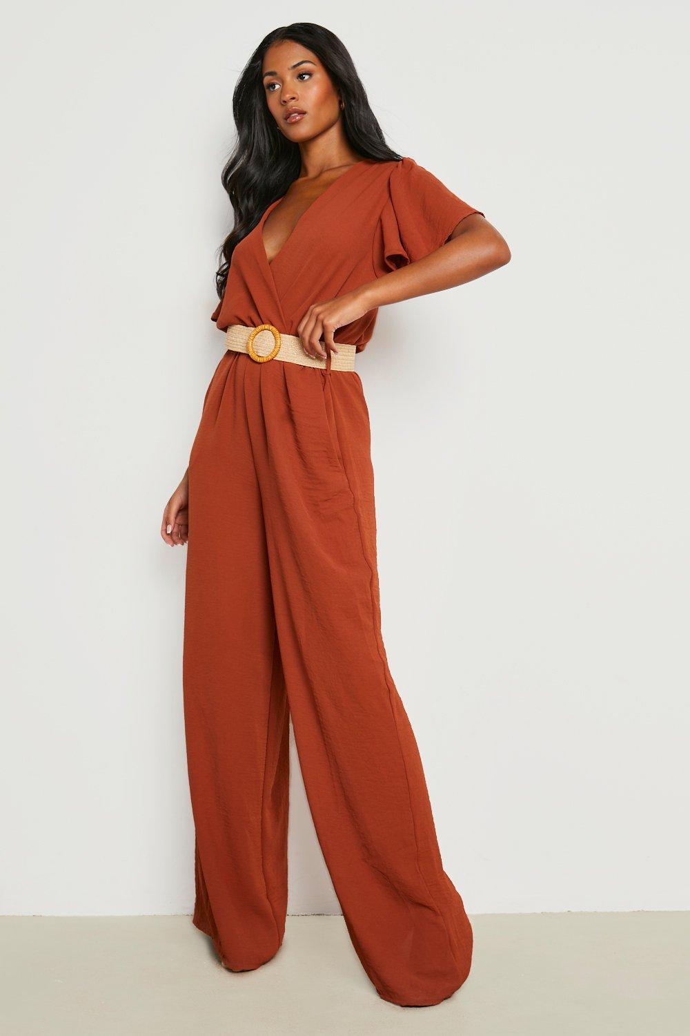 Tall Jumpsuit mit weiten Armeln und Gurtel