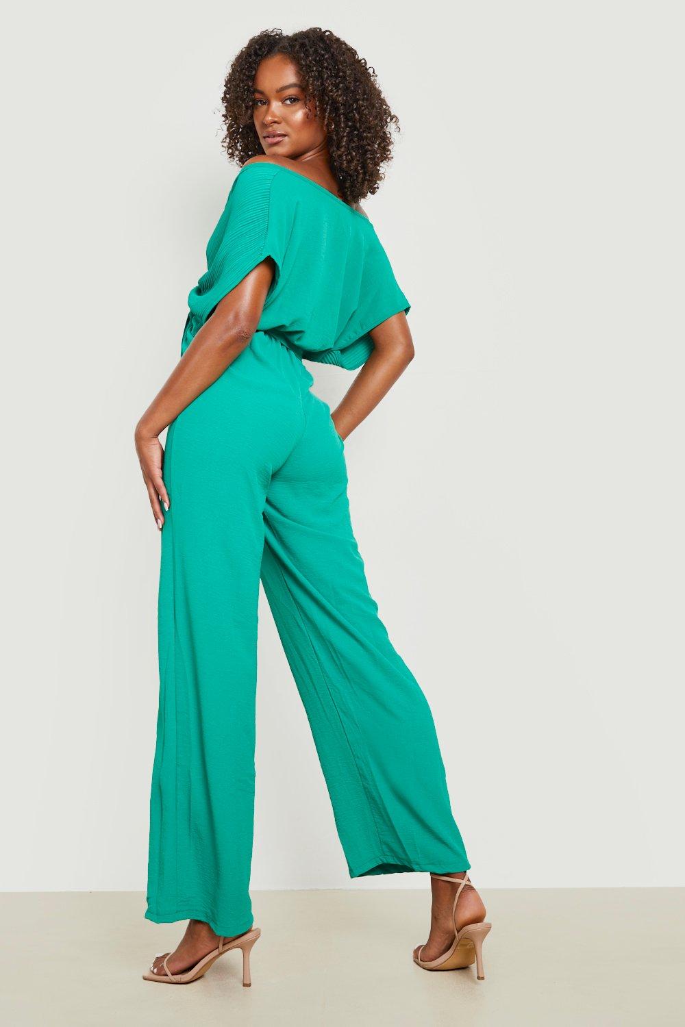 Boohoo cheap wrap jumpsuit