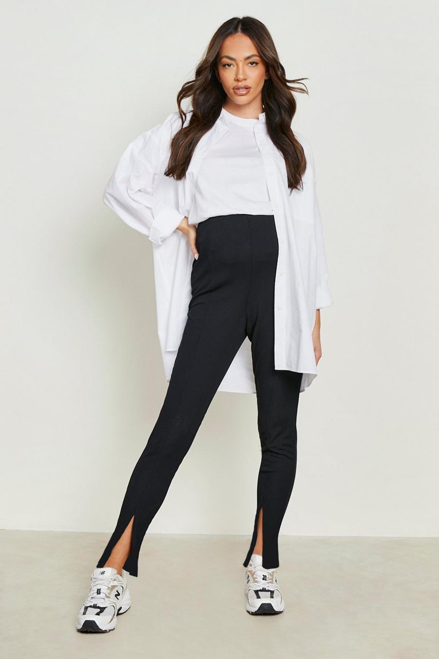 Maternity Faux Leather Over The Bump Leggings