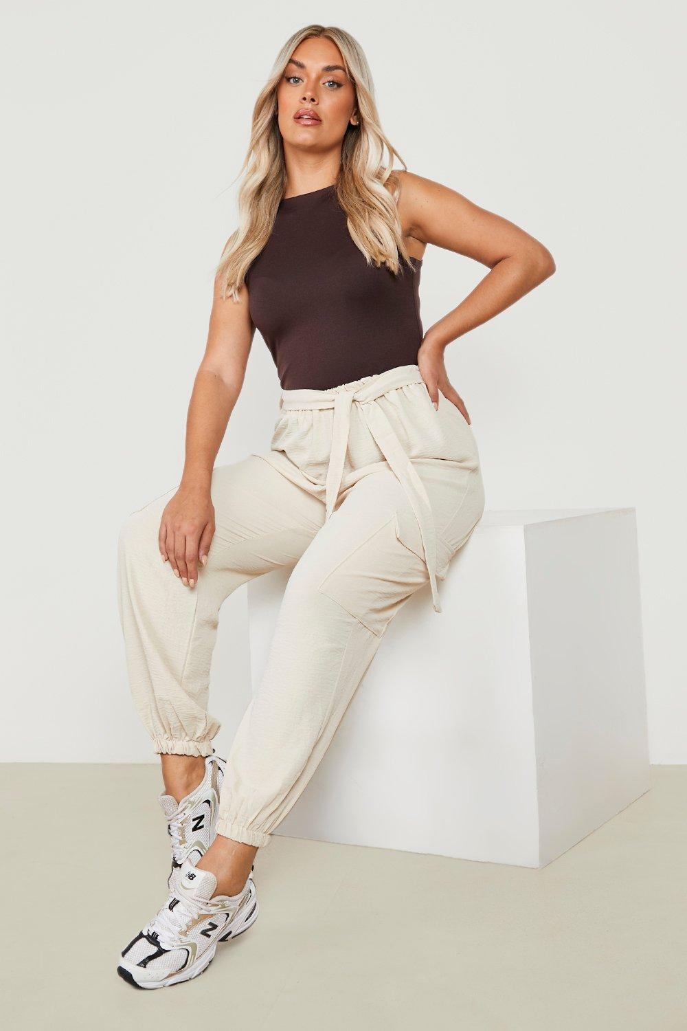 Boohoo best sale beige joggers