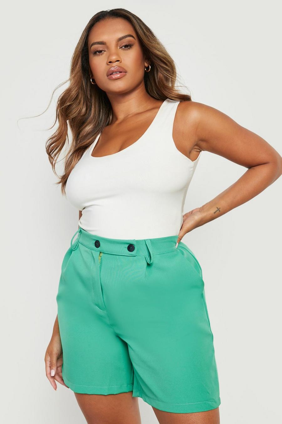 Green Plus Woven Tailored Shorts