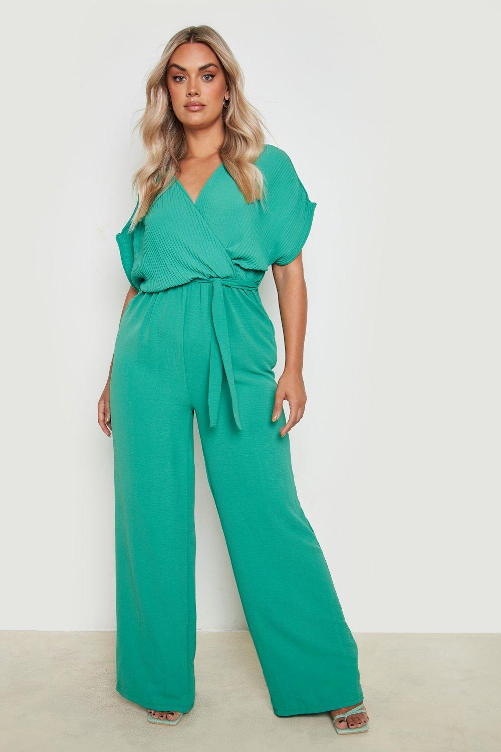 Boohoo green playsuit online