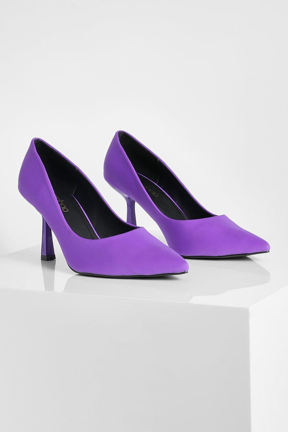 Purple wide clearance fit heels