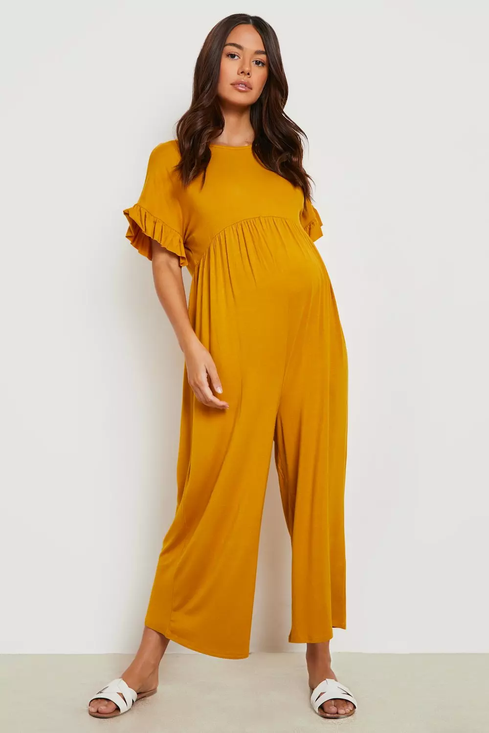 Boohoo mustard hot sale jumpsuit