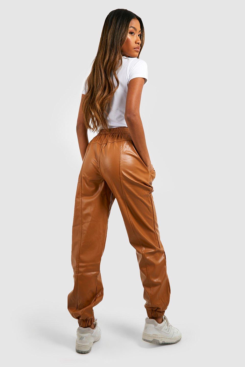 Seams Like Heaven Faux Leather Joggers