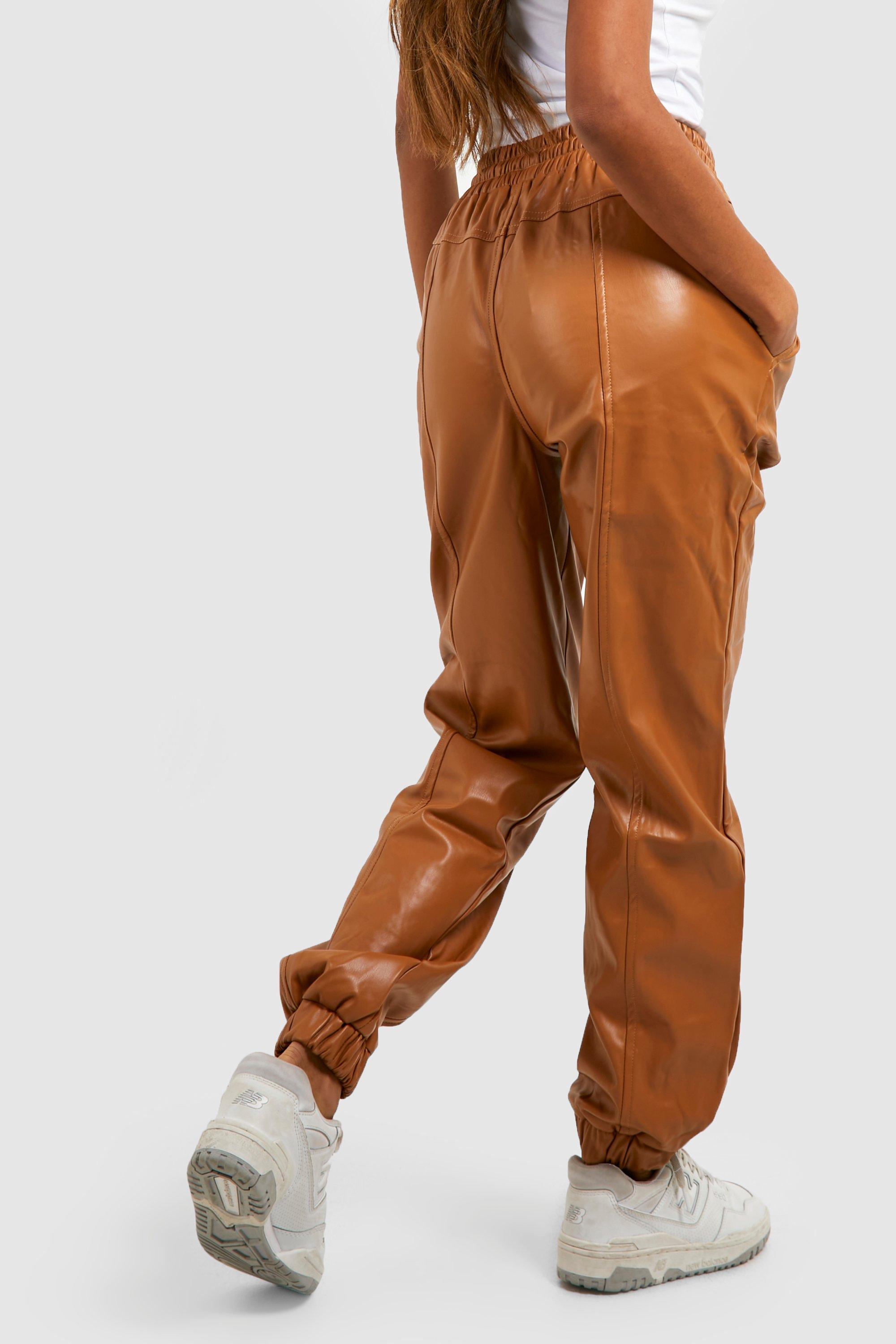 Leather Joggers Pants