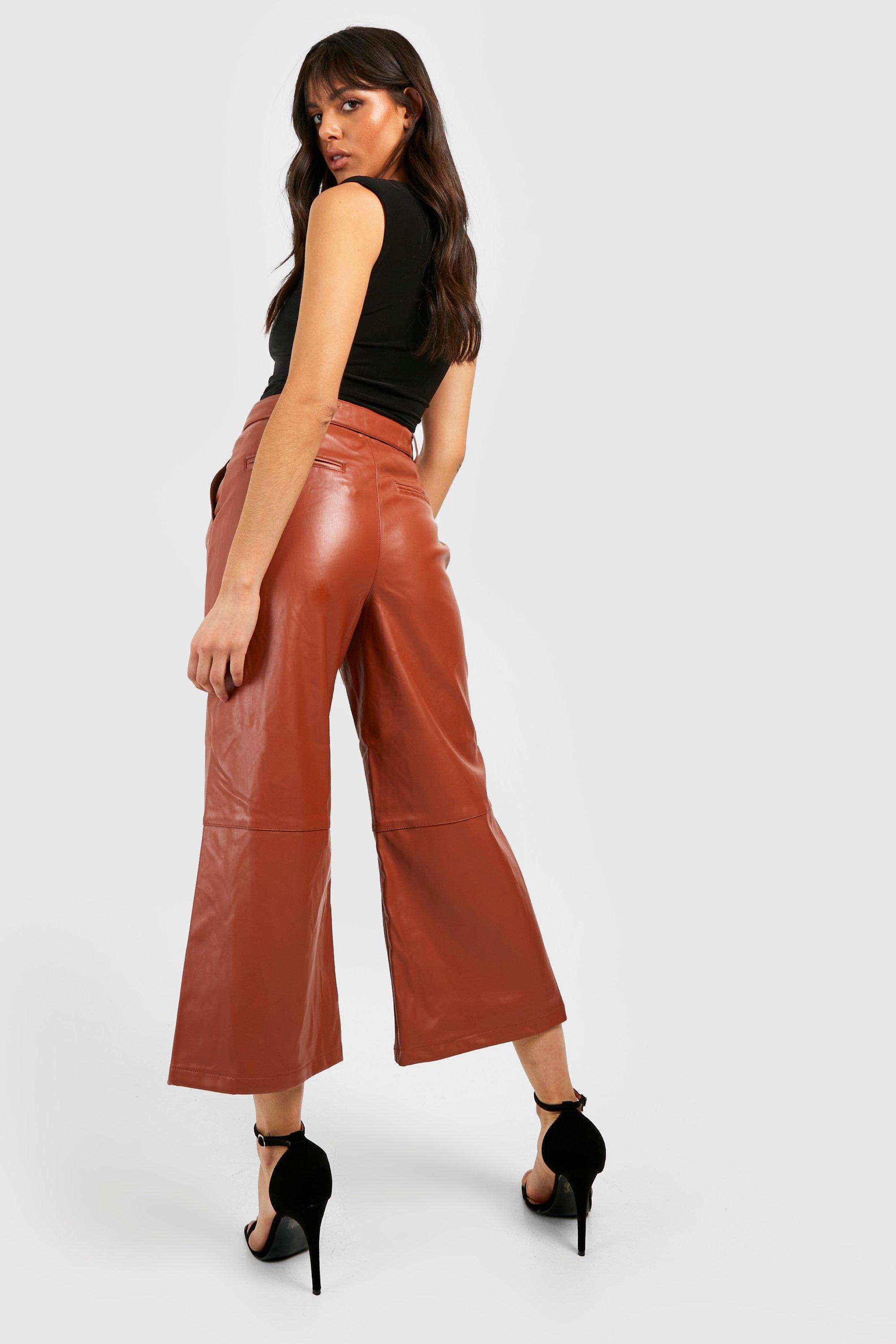 Leather on sale culotte trousers