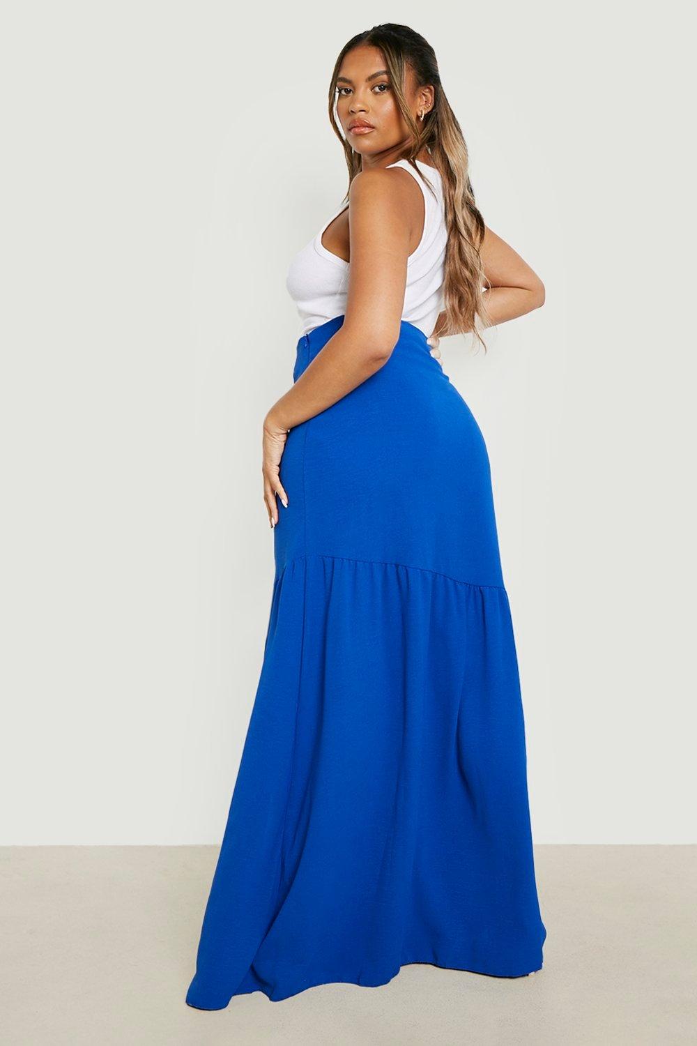 Cobalt blue hot sale maxi skirt