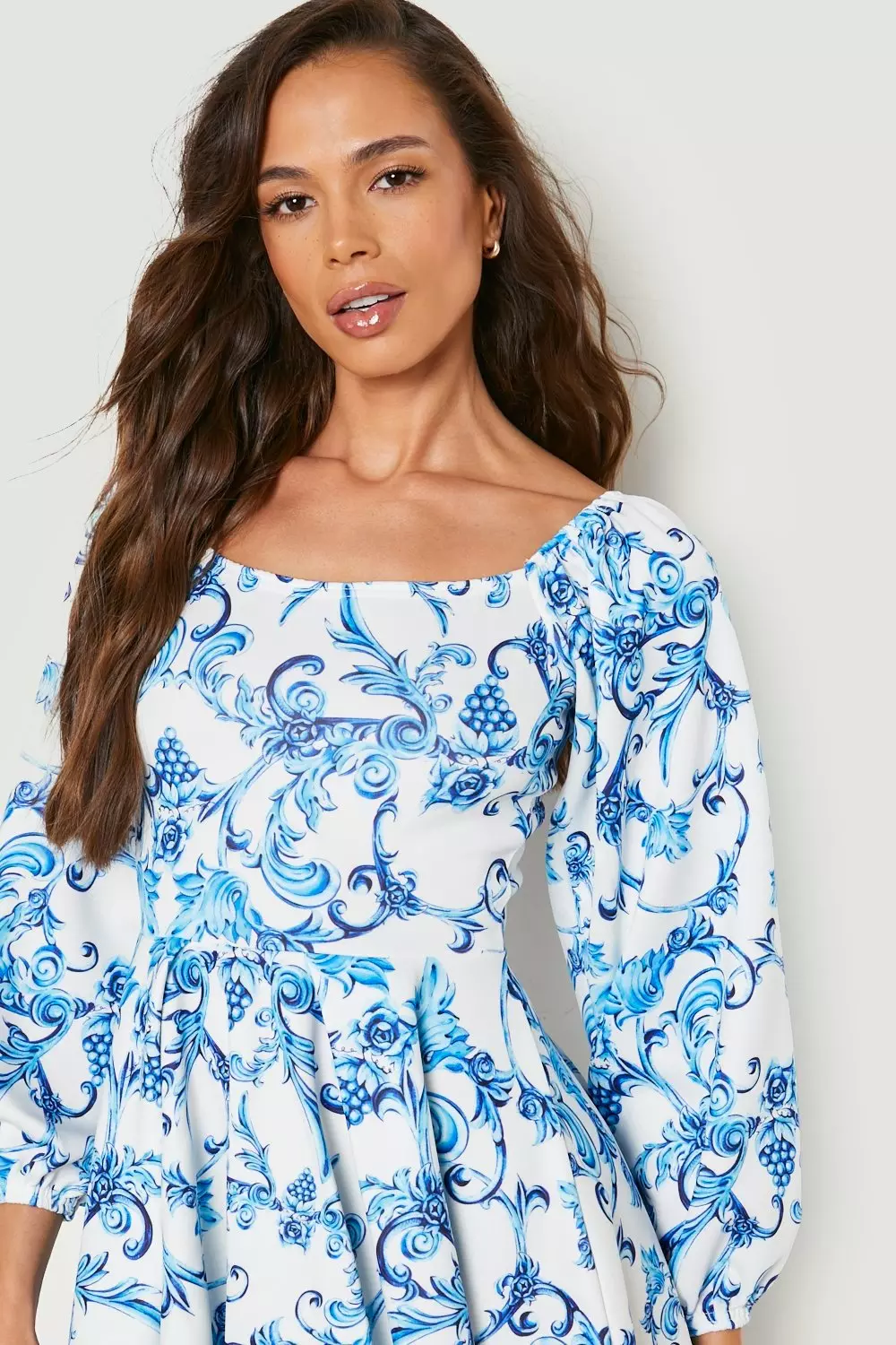 Off the shoulder scuba skater outlet dress